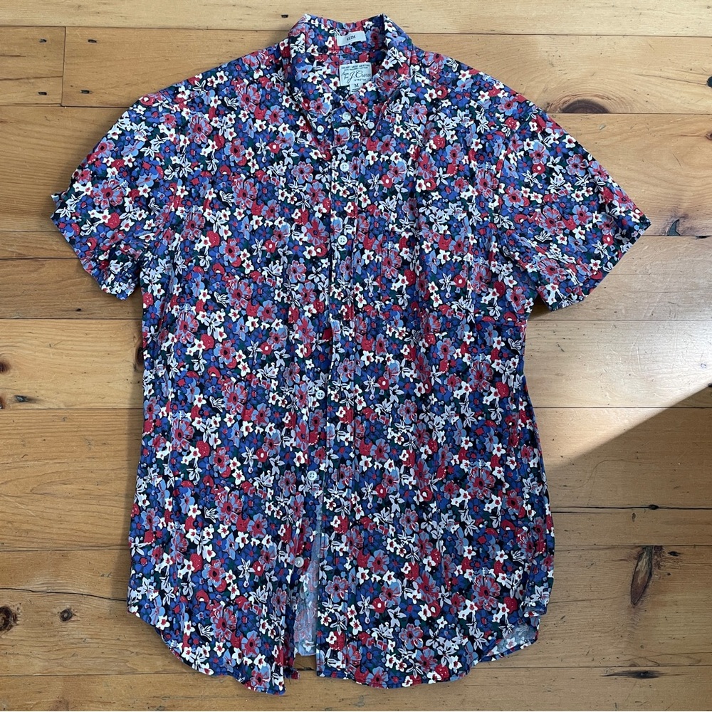 J Crew short sleeved button front shirt